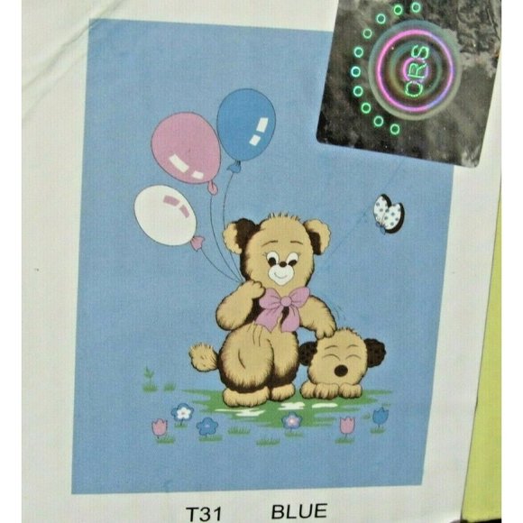 Poptex Bedding Girl Wpink Bow Two Ply Cloud Baby Blanket Blue